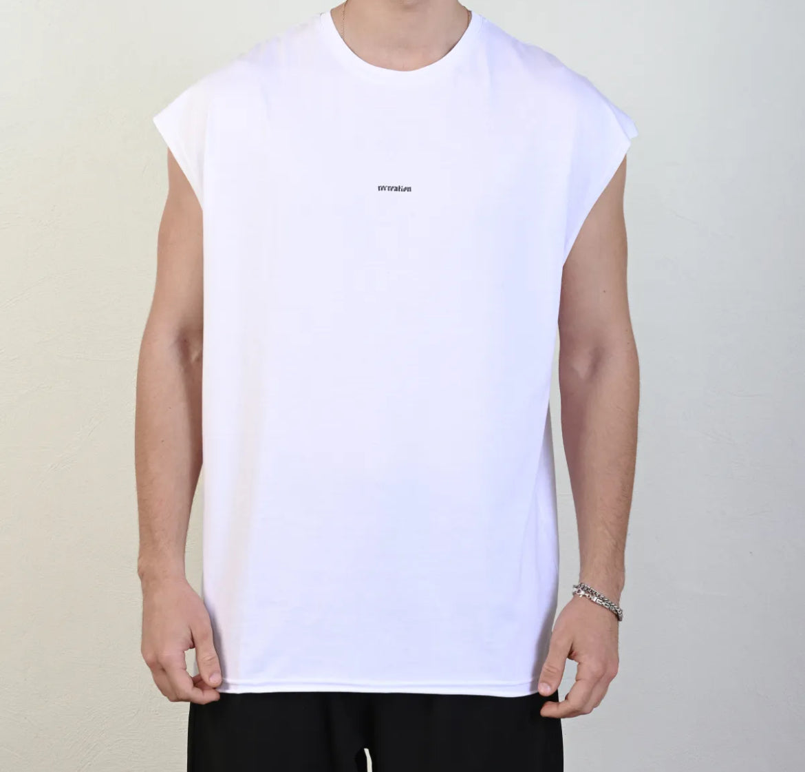 Sıfır Kol Oversize T-Shirt