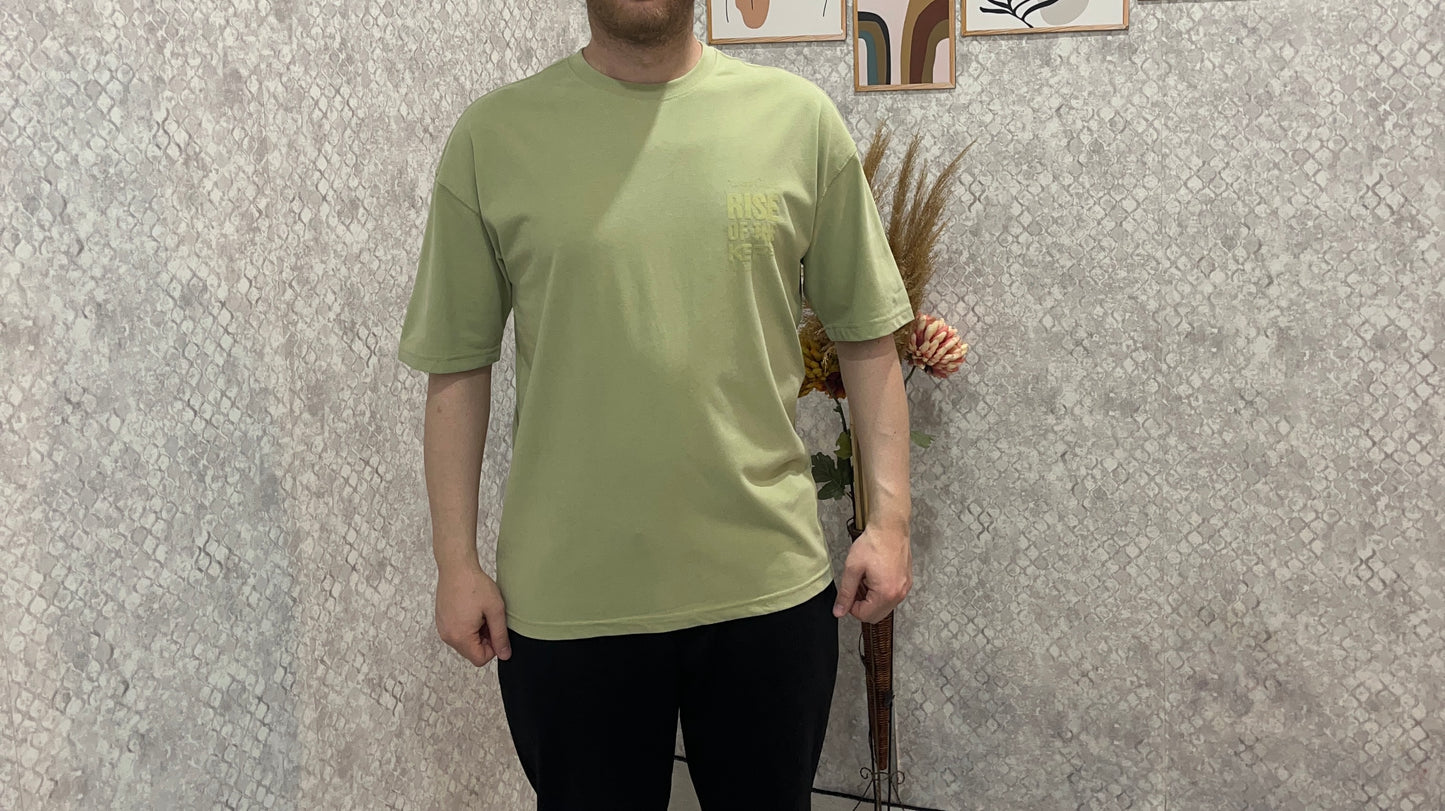 Rıse Baskılı Oversize Tişört