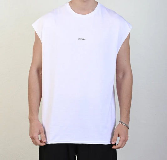 Sıfır Kol Oversize T-Shirt