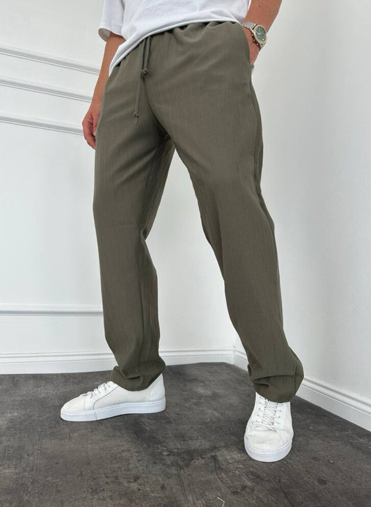 Geniş Çizgili Jogger Pantolon