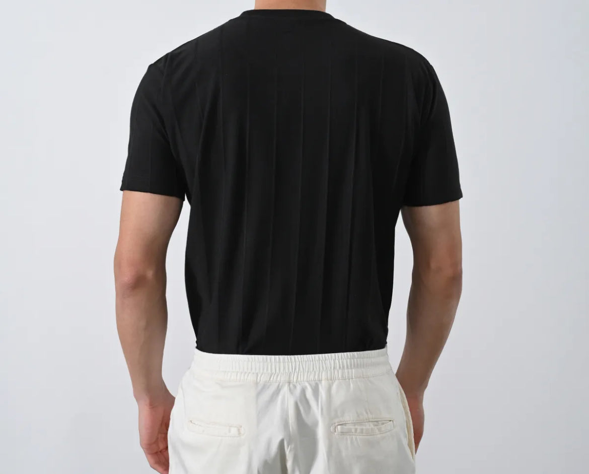 Nervür Çizgili T-Shirt