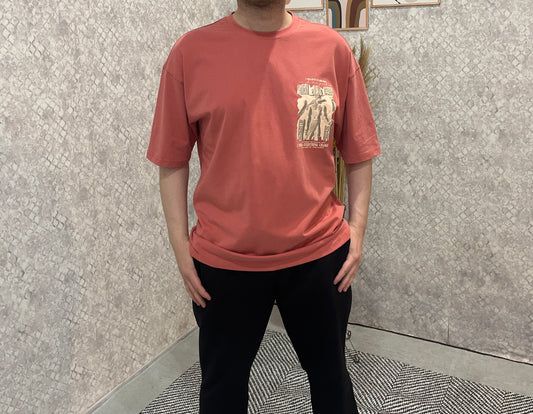 Hıstory Baskılı Oversize Tişört